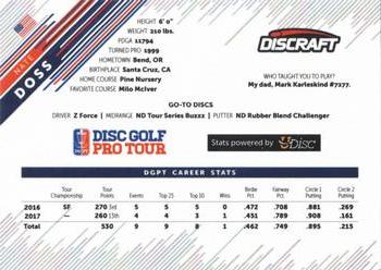 2017 Disc Golf Pro Tour #NNO Nate Doss Back